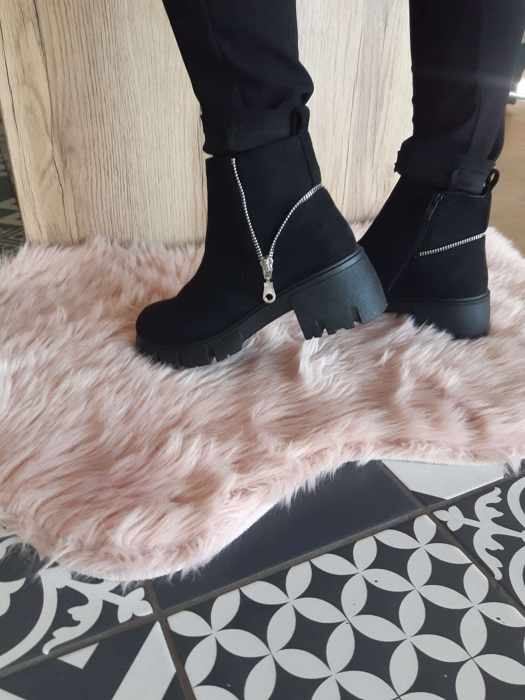 Bottines noires femme