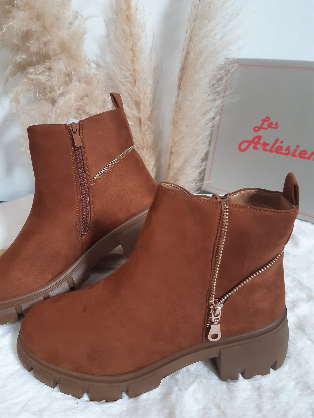 Bottines femme Camel