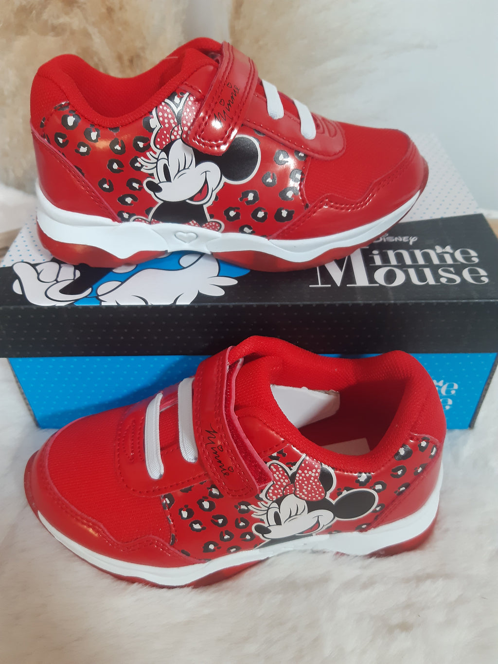 Baskets lumineuses Minnie Rouge