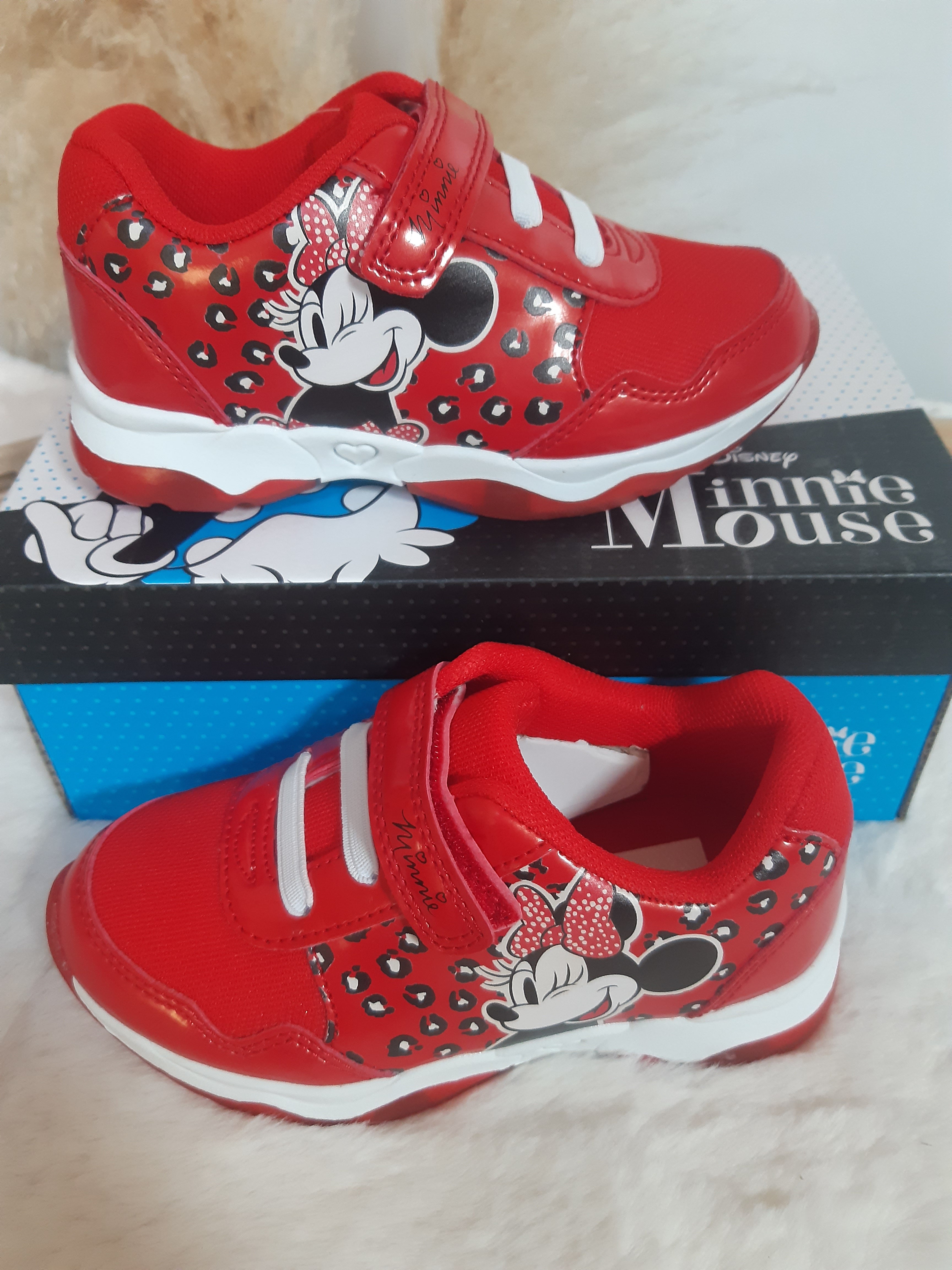 Baskets lumineuses Minnie Rouge