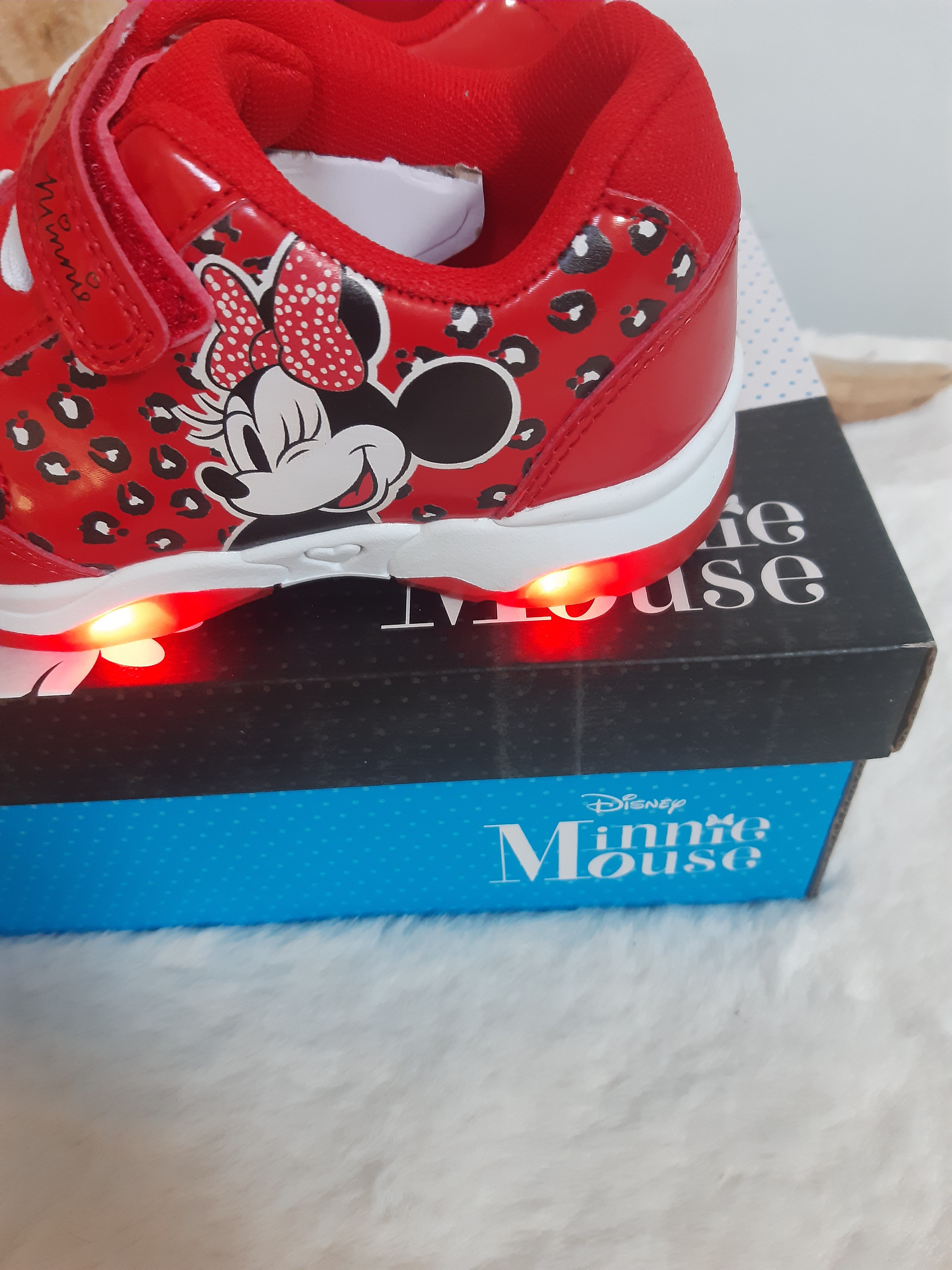 Baskets lumineuses Minnie Rouge