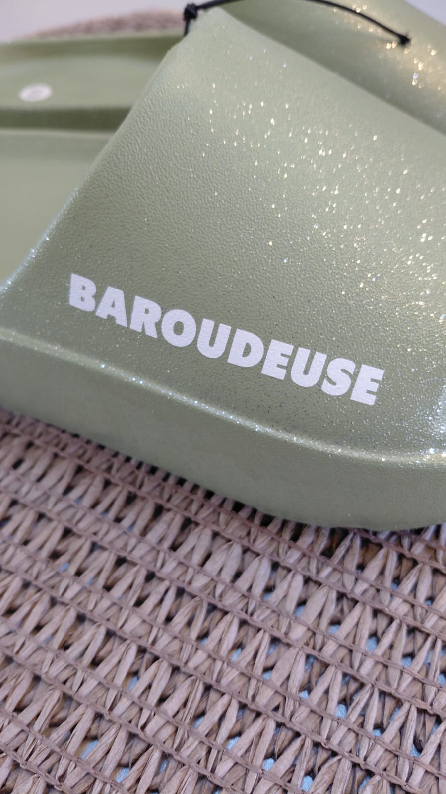 CLAQUETTES MESSAGES A PAILLETTES