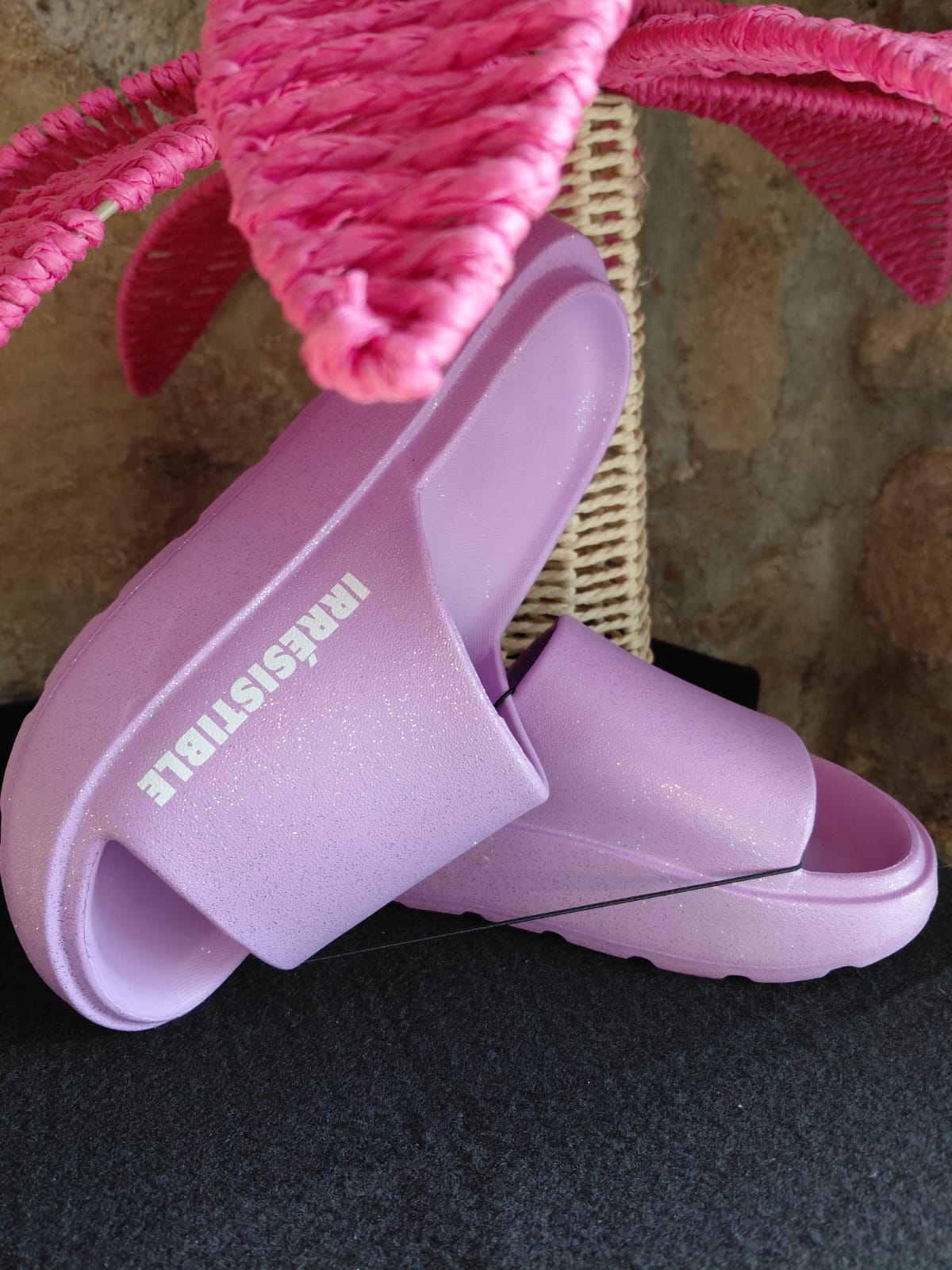 CLAQUETTES MESSAGES A PAILLETTES