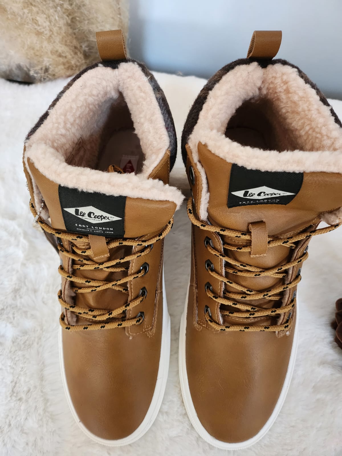 Baskets montantes Lee Cooper Camel