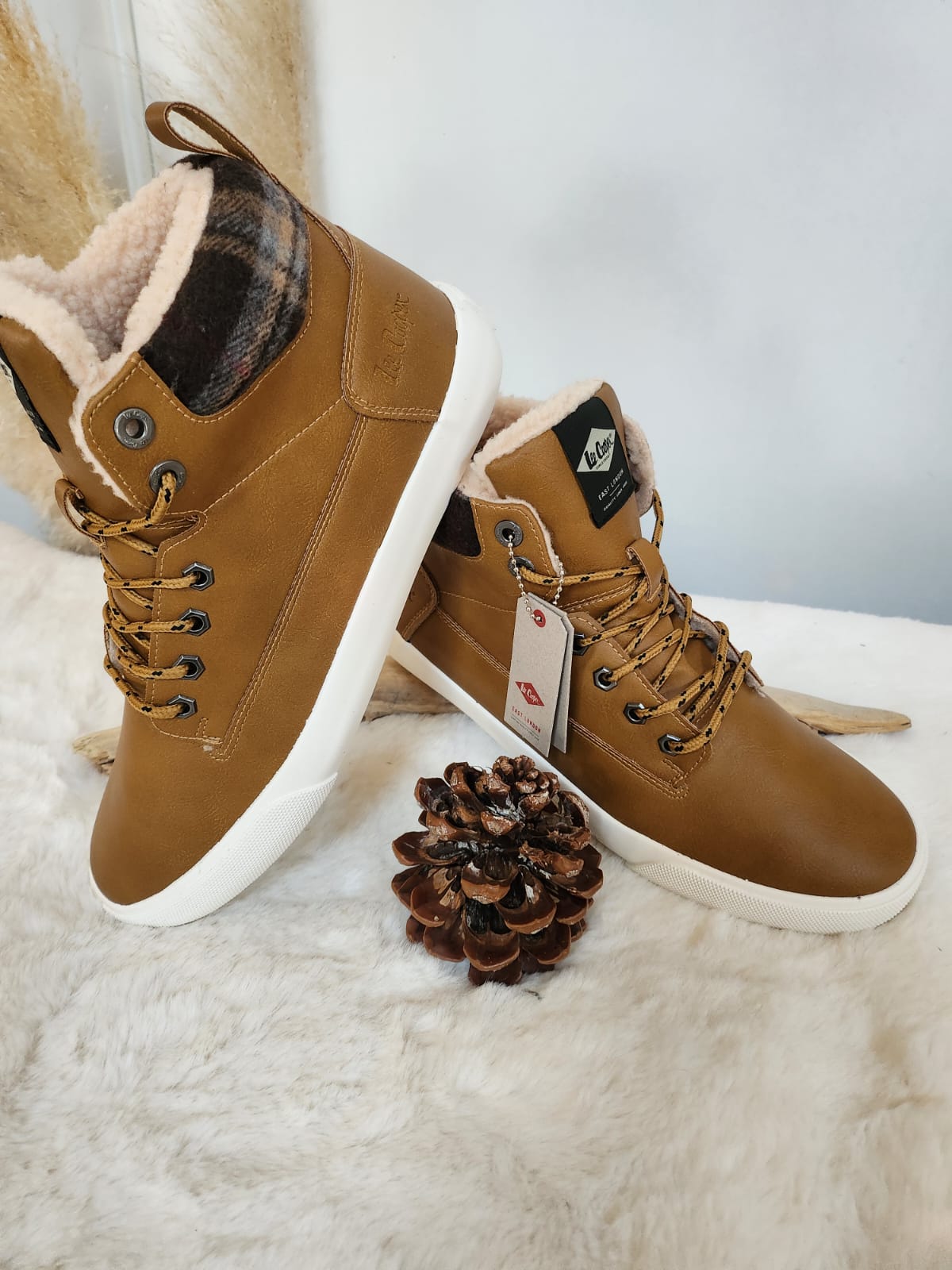 Baskets montantes Lee Cooper Camel